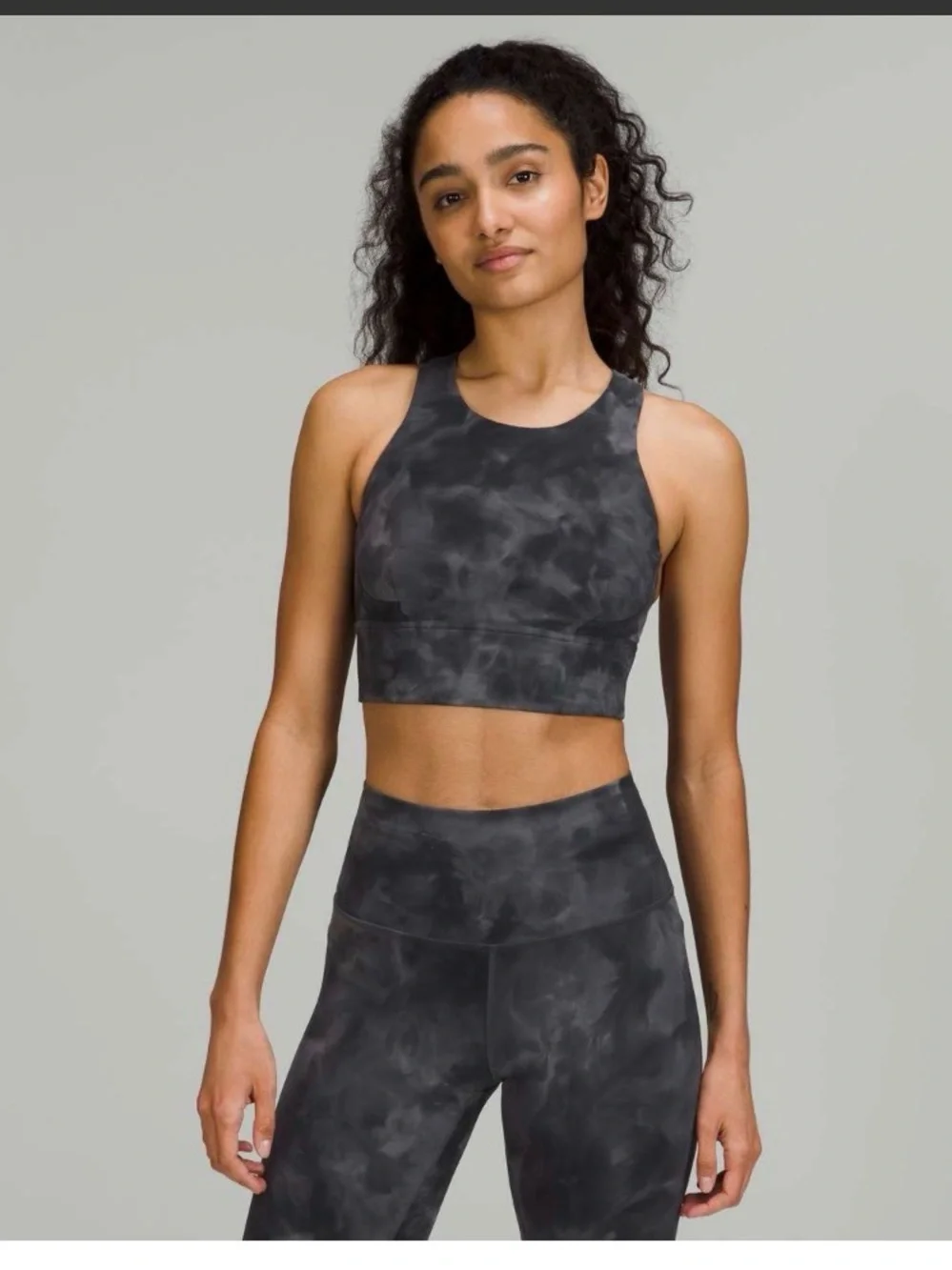 Lululemon Wunder Train Longline Bra Diamond Dye Grey Size 4 B/C cup